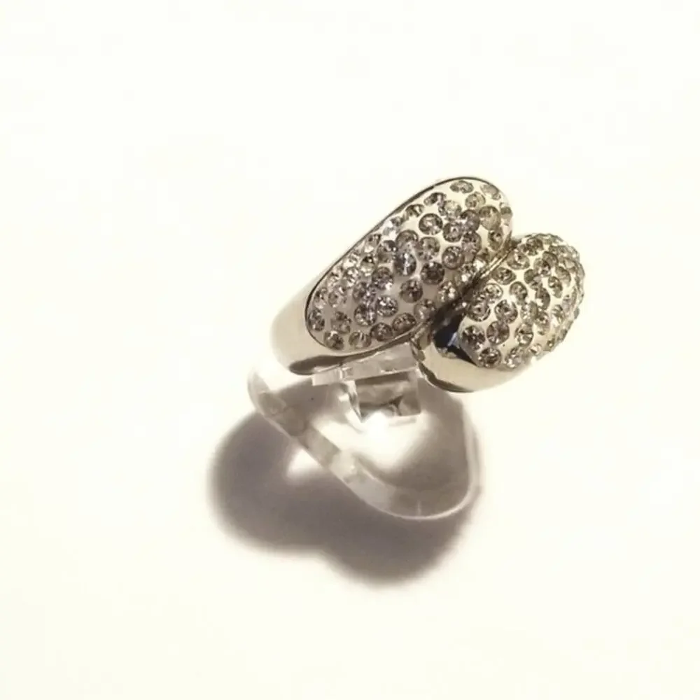 New stainless steel‎ cz women ring size 8